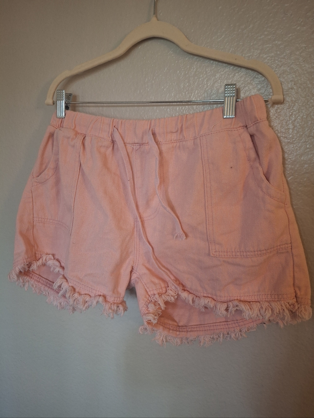 light neon pink cotton shorts